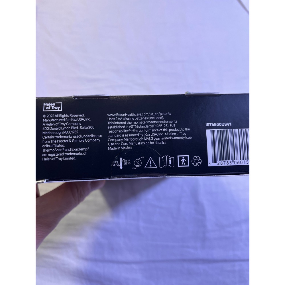 Braun ThermoScan 5 Ear Thermometer Unisex OS White NEW IRT6500 ExacTemp - Picture 4 of 7
